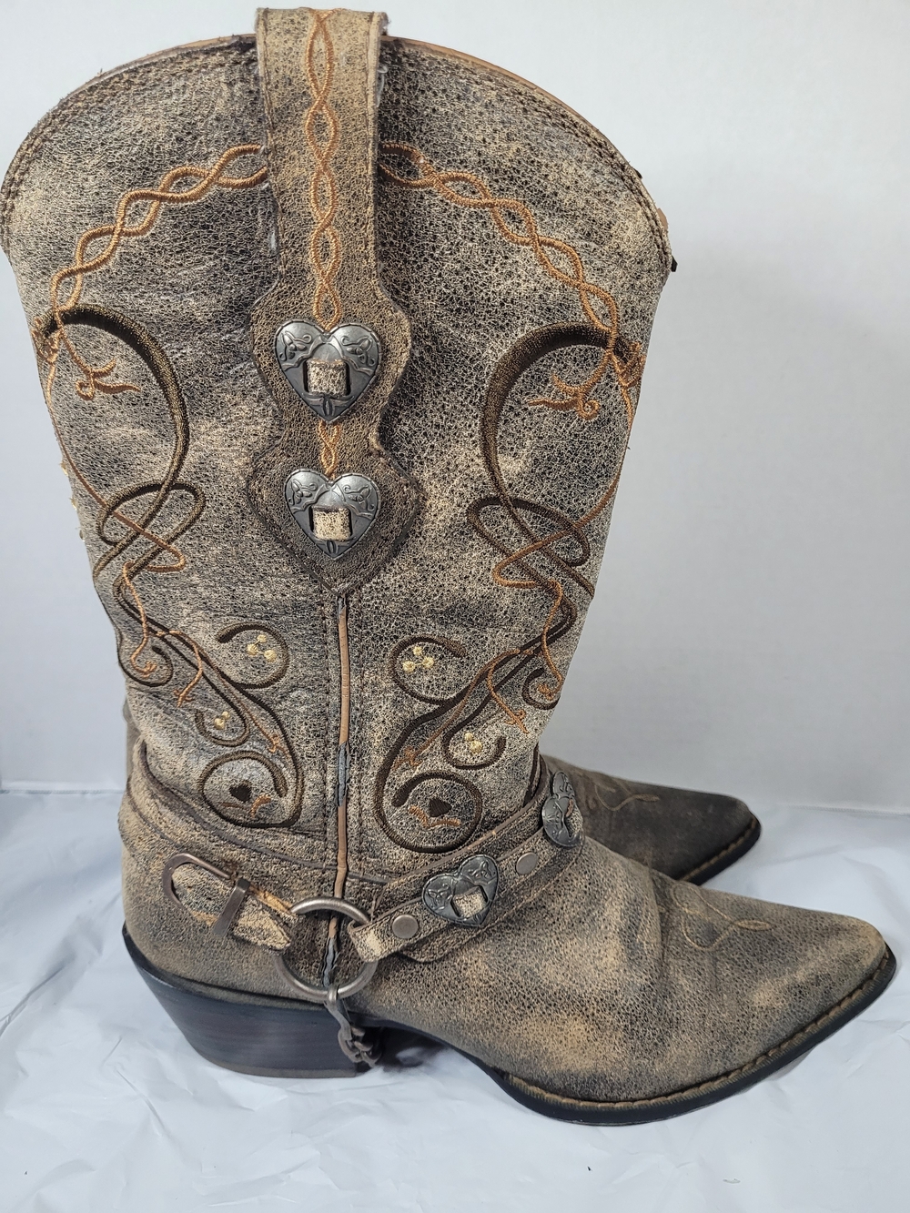 Durango Crush Heartbreaker Womens Cowgirl Boots Size 7.5